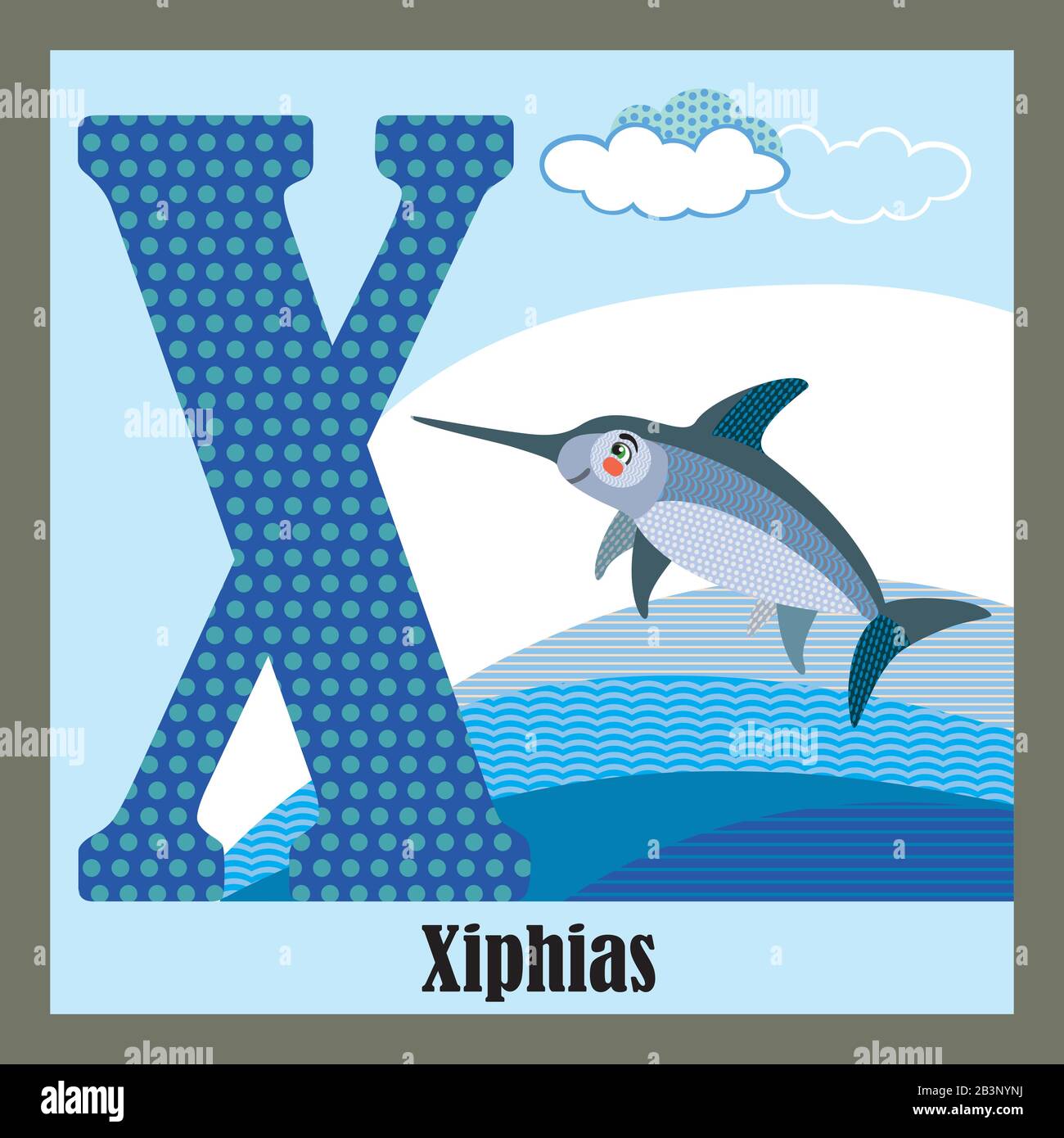 Vector cartoon flashcards of animal alphabet, letter X. Colorful cartoon illustration of letter X and xiphias vector character. Bright colors zoo wild Stock Vector Image & Art - Alamy Vector cartoon flashcards of animal alphabet, letter X. Colorful cartoon illustration of letter X and xiphias vector character. Bright colors zoo wild Stock Vector Image & Art - Alamy
