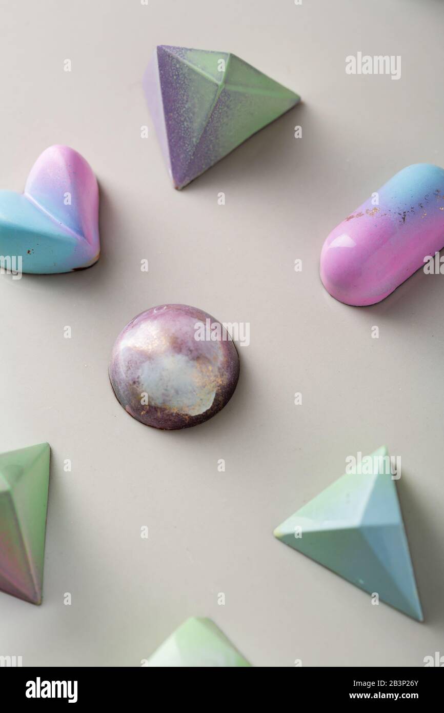 Set chocolate candies close hi-res stock photography and images - Alamy