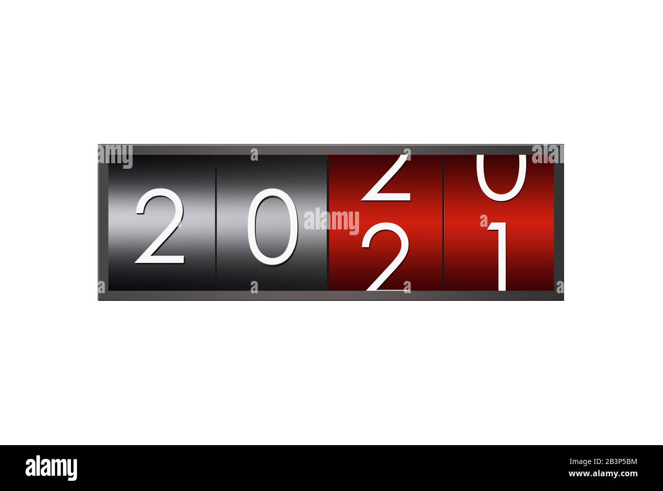 2021 countdown timer isolated on white background Stock Photo - Alamy