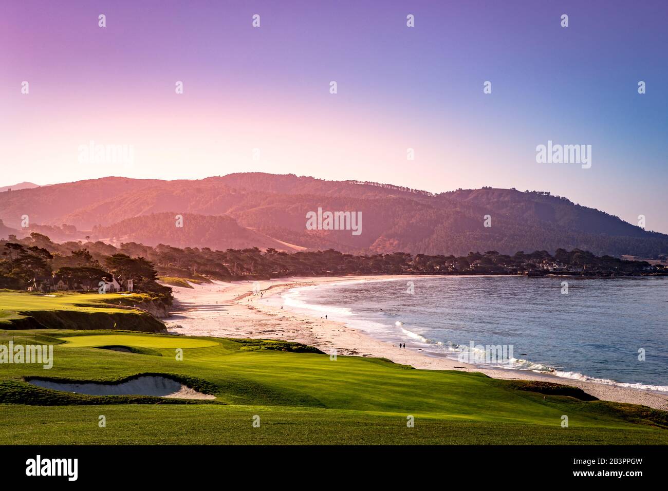 Pebble Beach golf course, Monterey, California, usa Stock Photo Alamy
