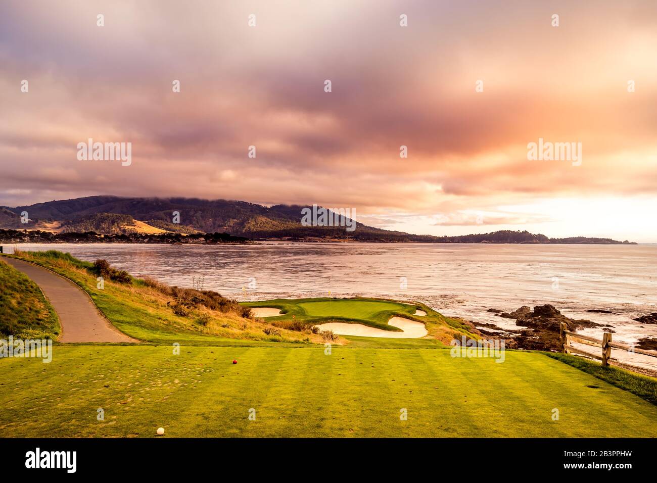 Pebble Beach golf course, Monterey, California, usa Stock Photo Alamy