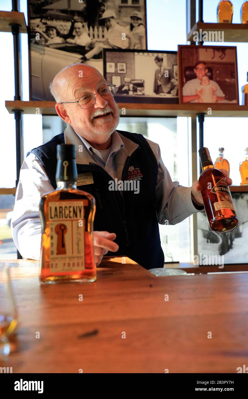 Tour Guide Introducing Bourbon Whiskey From Heaven Hill Distillery ...