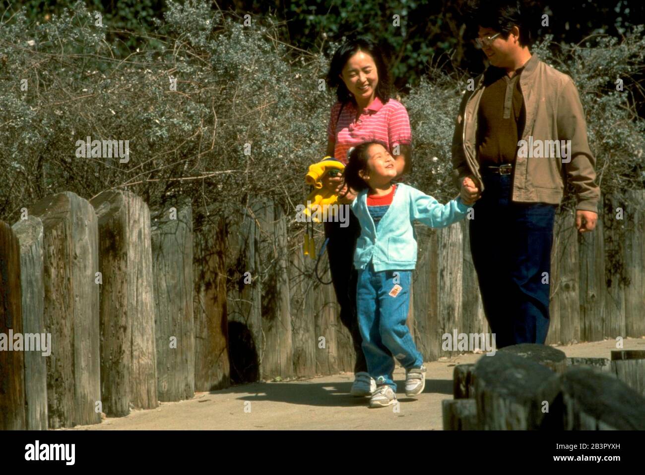 Austin Texas USA (undated): Asian American family on outing in city park. ©Bob Daemmrich Stock Photo
