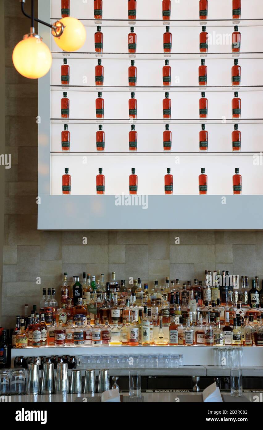 The interior view with the Bourbon Bar in the Bottle & Bond Kitchen and