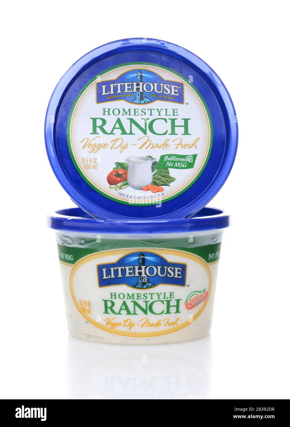 IRVINE, CA - JUNE 23, 2014: Two Containers of Lighthouse Homestyle ...