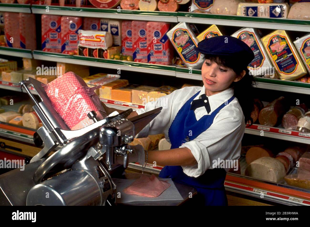 Deli slicer apron hires stock photography and images Alamy