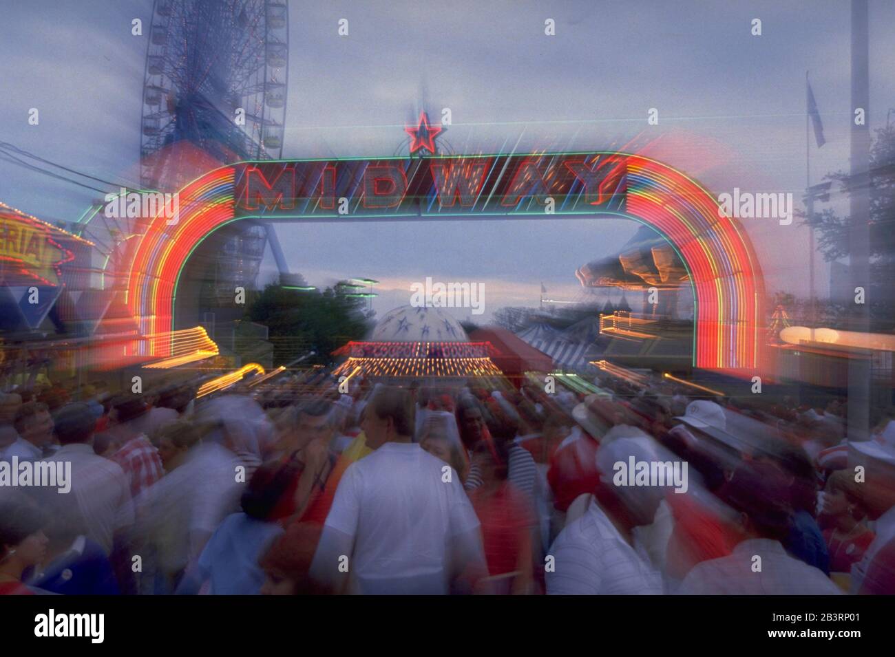 Dallas Texas USA, circa 1990: Midway at State Fair of Texas. ©Bob Daemmrich Stock Photo