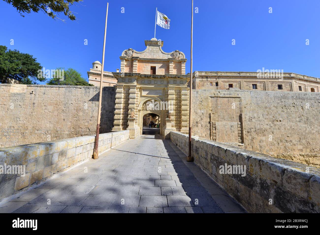 The walls of Mdina in Malta Stock Photo Alamy