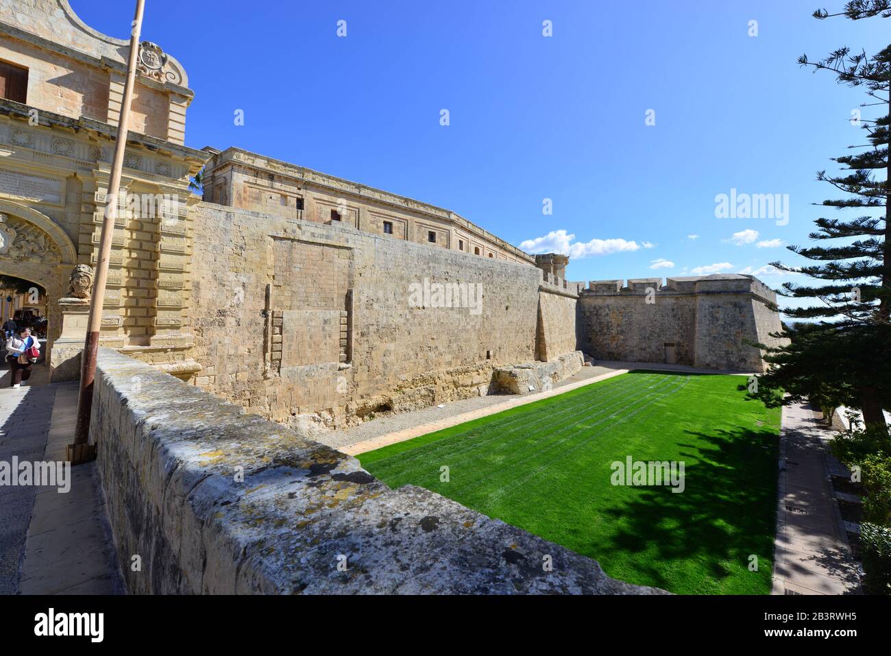 The walls of Mdina in Malta Stock Photo Alamy