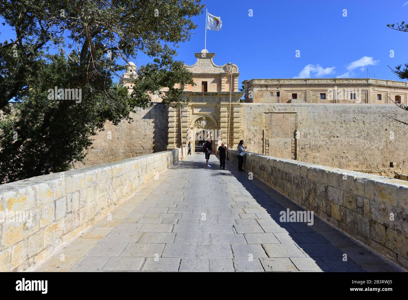 The walls of Mdina in Malta Stock Photo Alamy