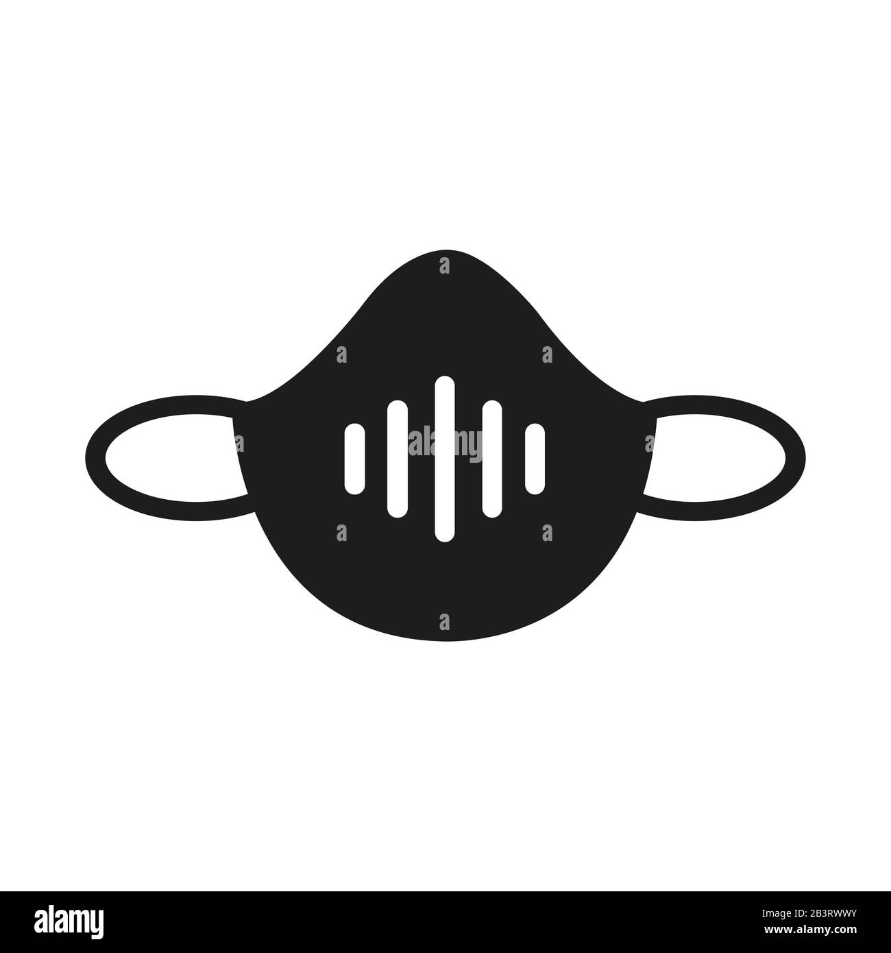 protective face mask on white back Stock Vector Image & Art - Alamy
