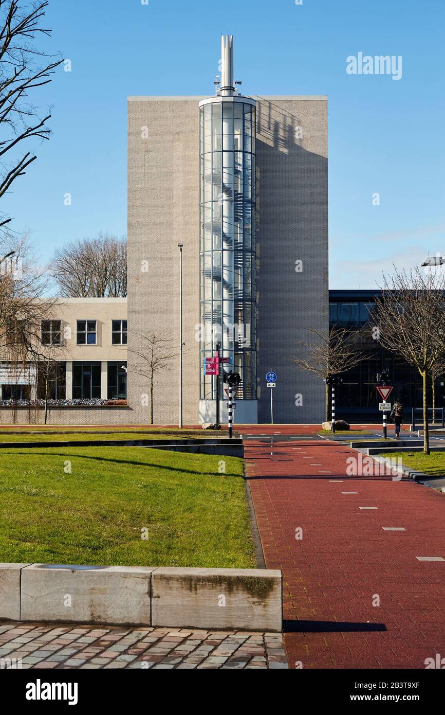 Tower of office, part of the TU, University of Technology in Delft, Holland Stock Photo