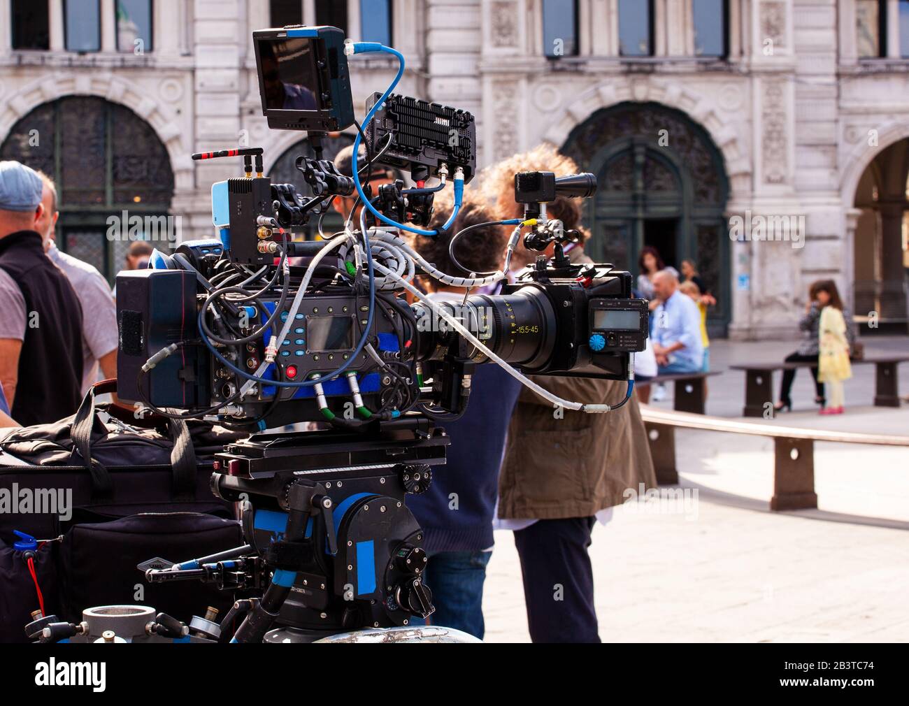 Professional digital camera setup on outdoor movie set Stock Photo - Alamy