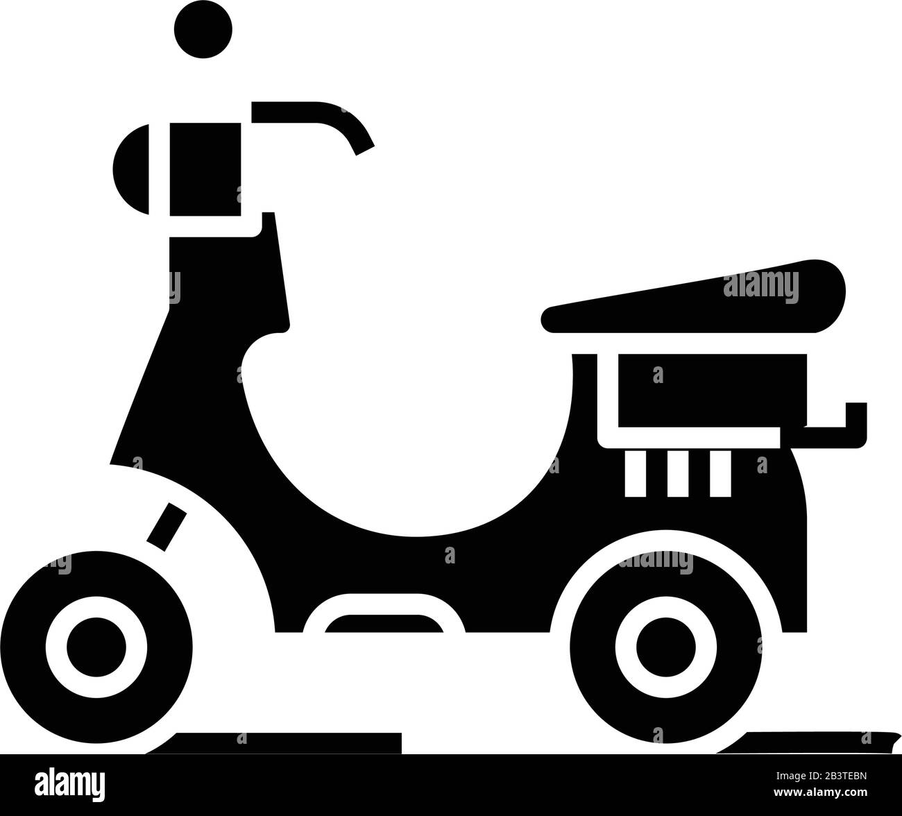 Rent motorbike black icon, concept illustration, vector flat symbol, glyph sign. Stock Vector