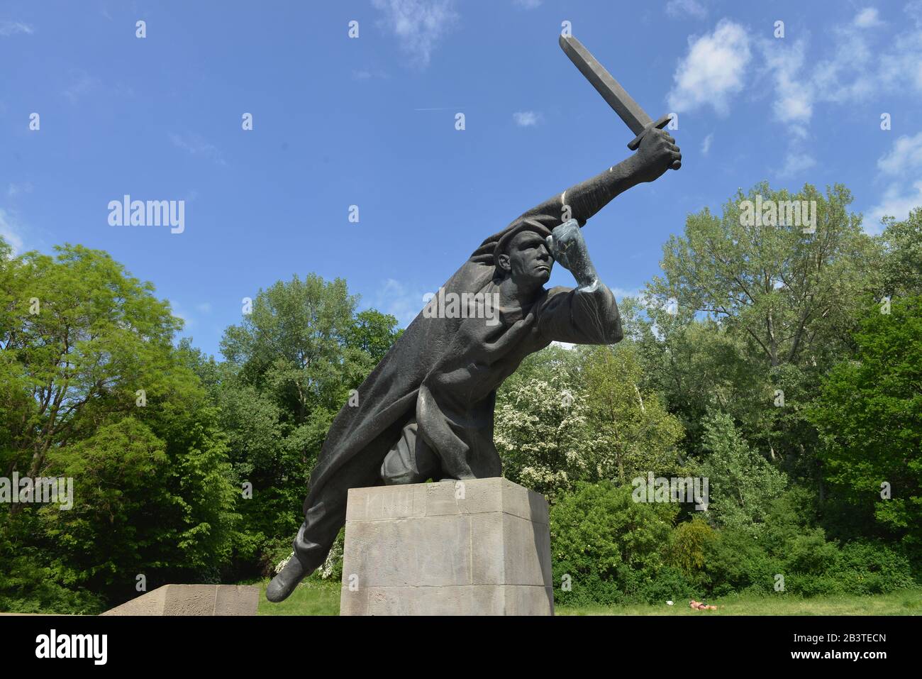 Denkmal der Spanienkaempfer, Volkspark am Friedrichshain, Berlin, Deutschland / Spanienkämpfer Stock Photo