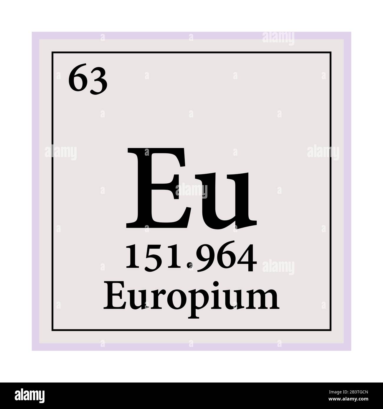 Europium Periodic Table of the Elements Vector illustration eps 10