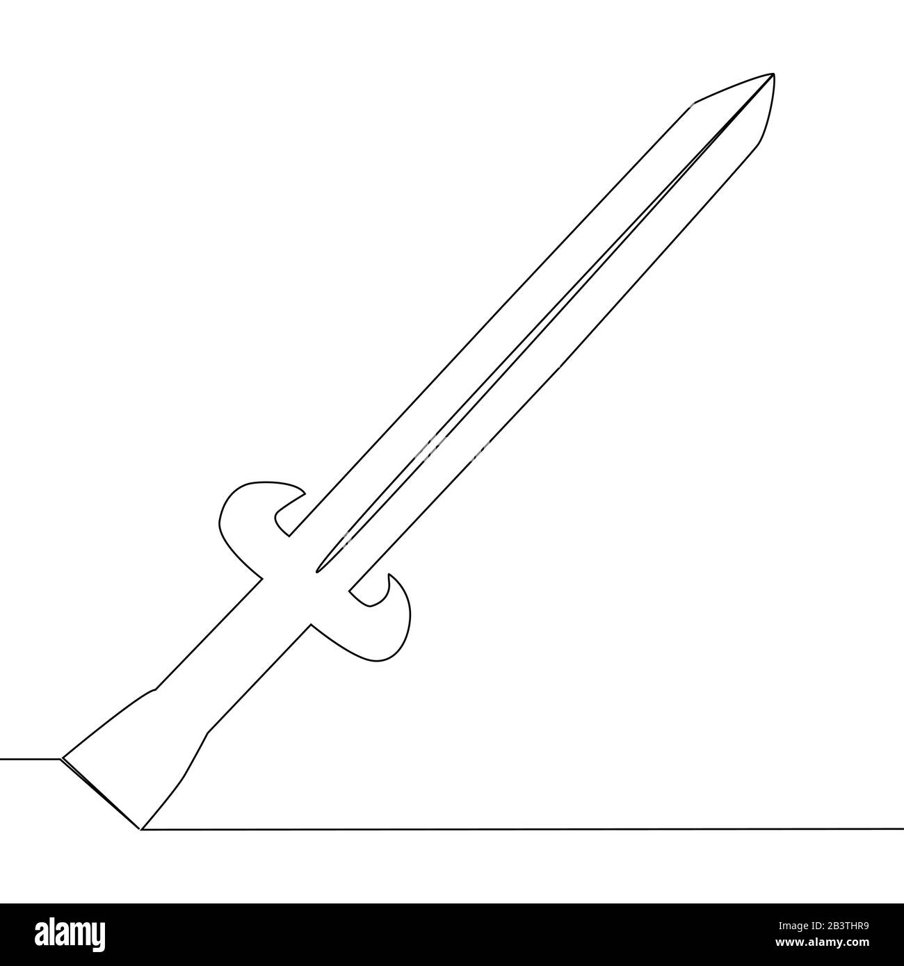 Sword, spanish icon. Element of spanish thin line icon Stock Vector