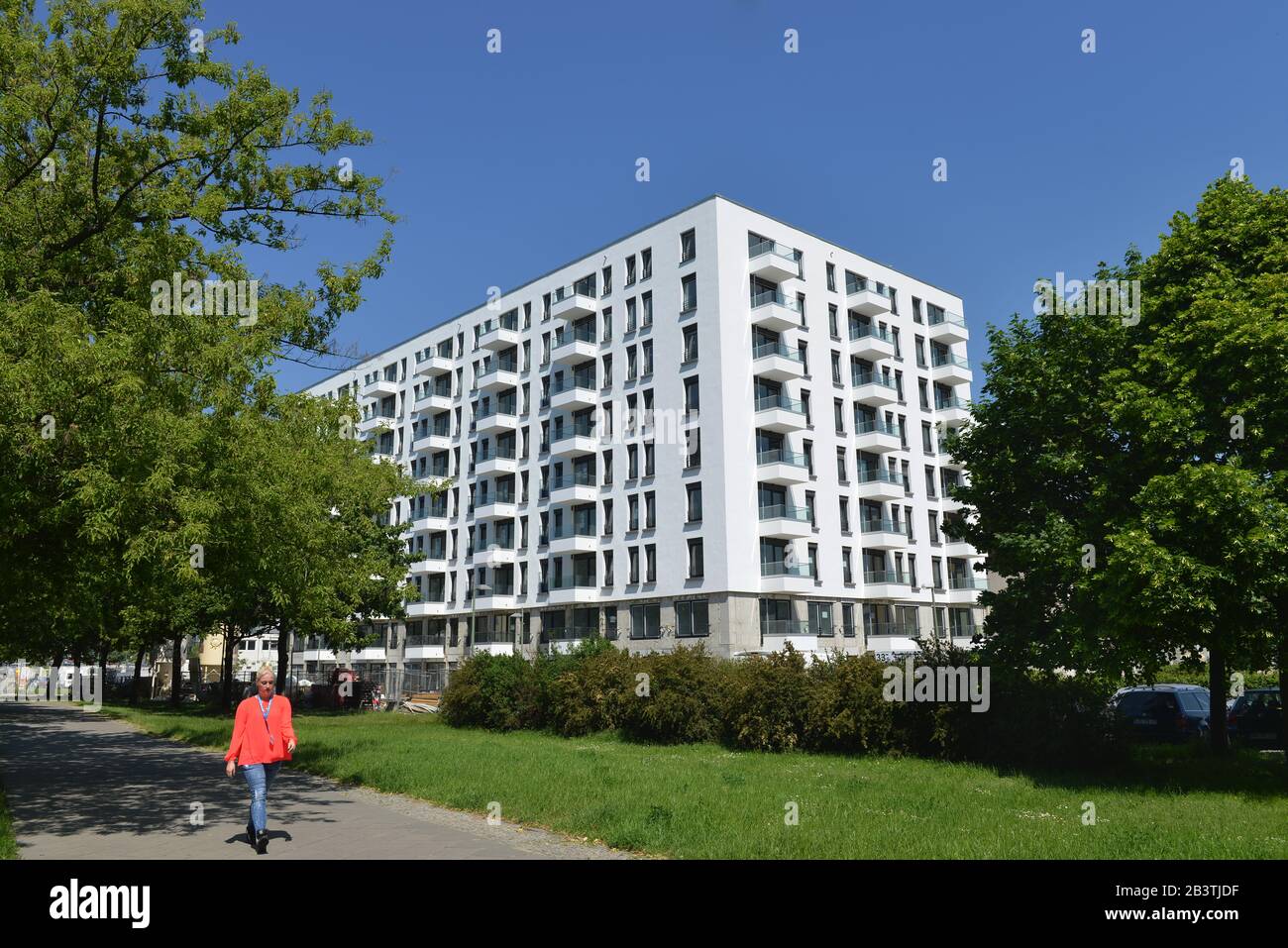 Wohnhaus, Muehlenstrasse, Friedrichshain, Berlin Deutschland / Mühlenstraße Stock Photo