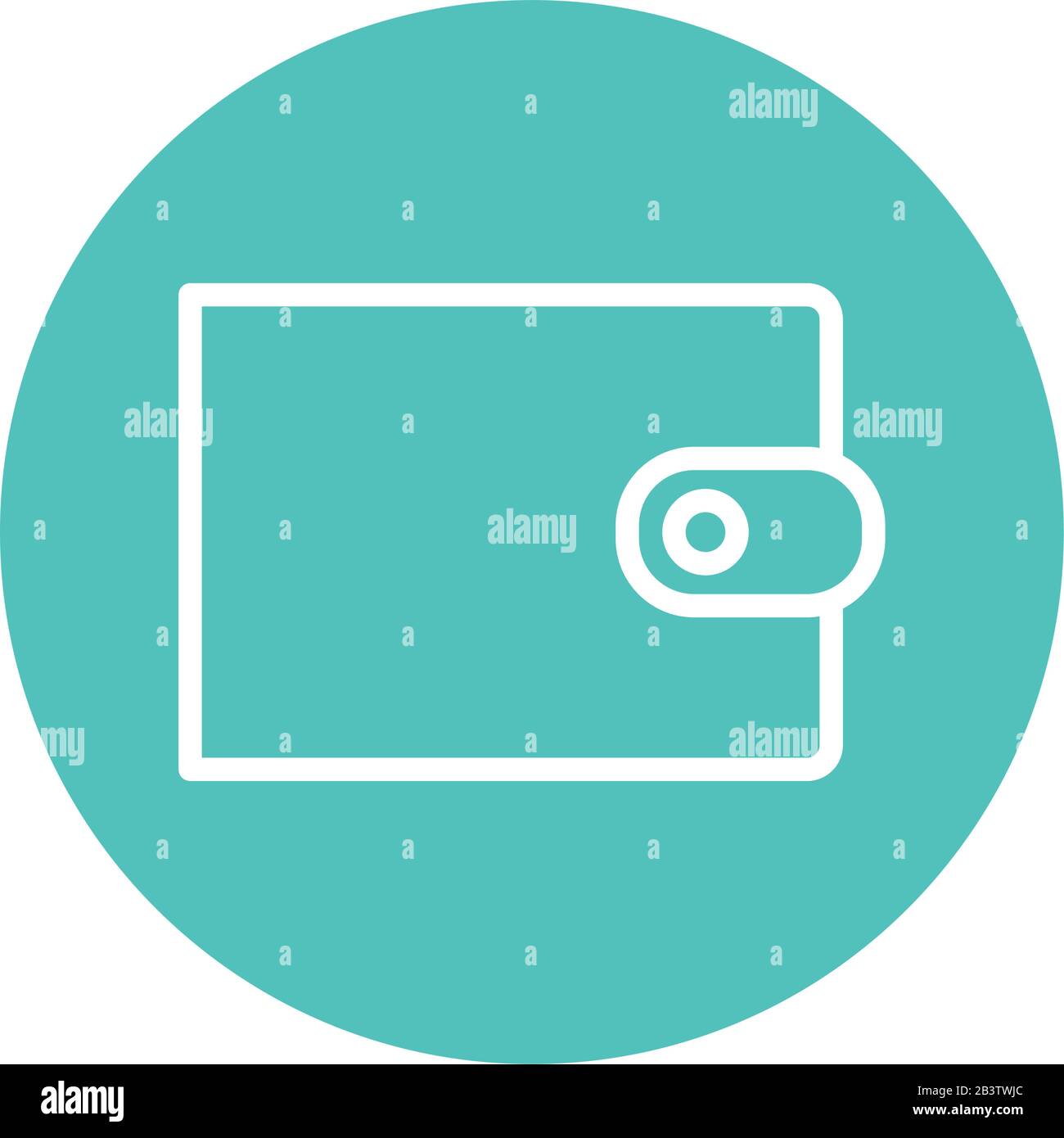Isolated wallet line and block style icon vector design Stock Vector ...