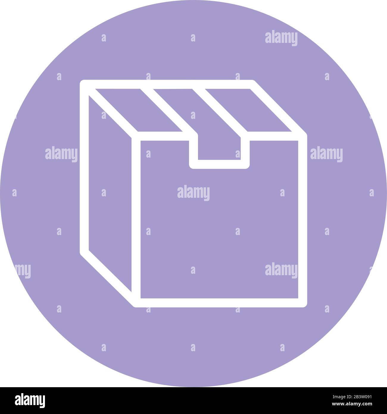 Isolated delivery box line and block style icon vector design Stock ...