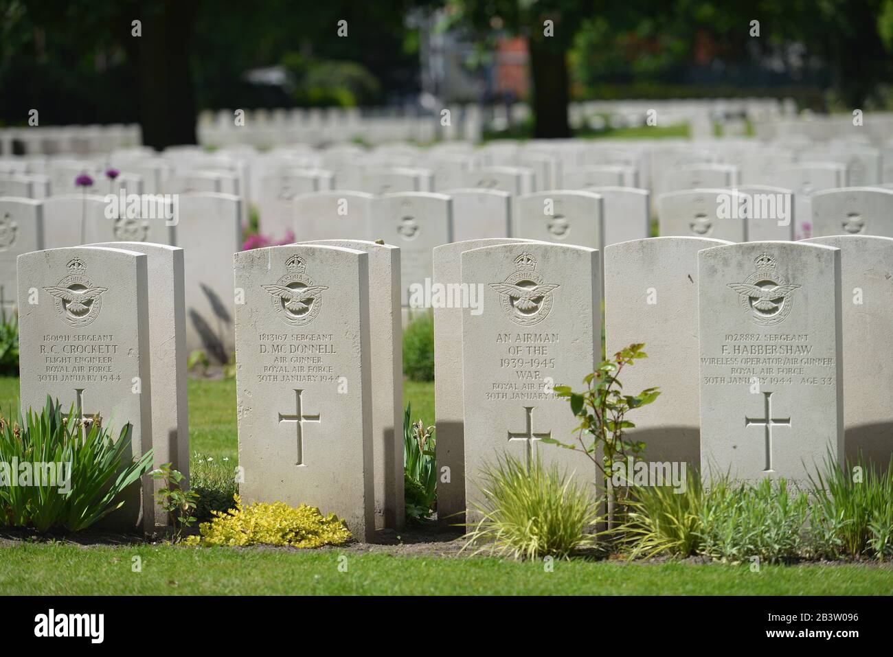 Britischer Soldatenfriedhof, Heerstrasse, Charlottenburg, Berlin, Deutschland Stock Photo