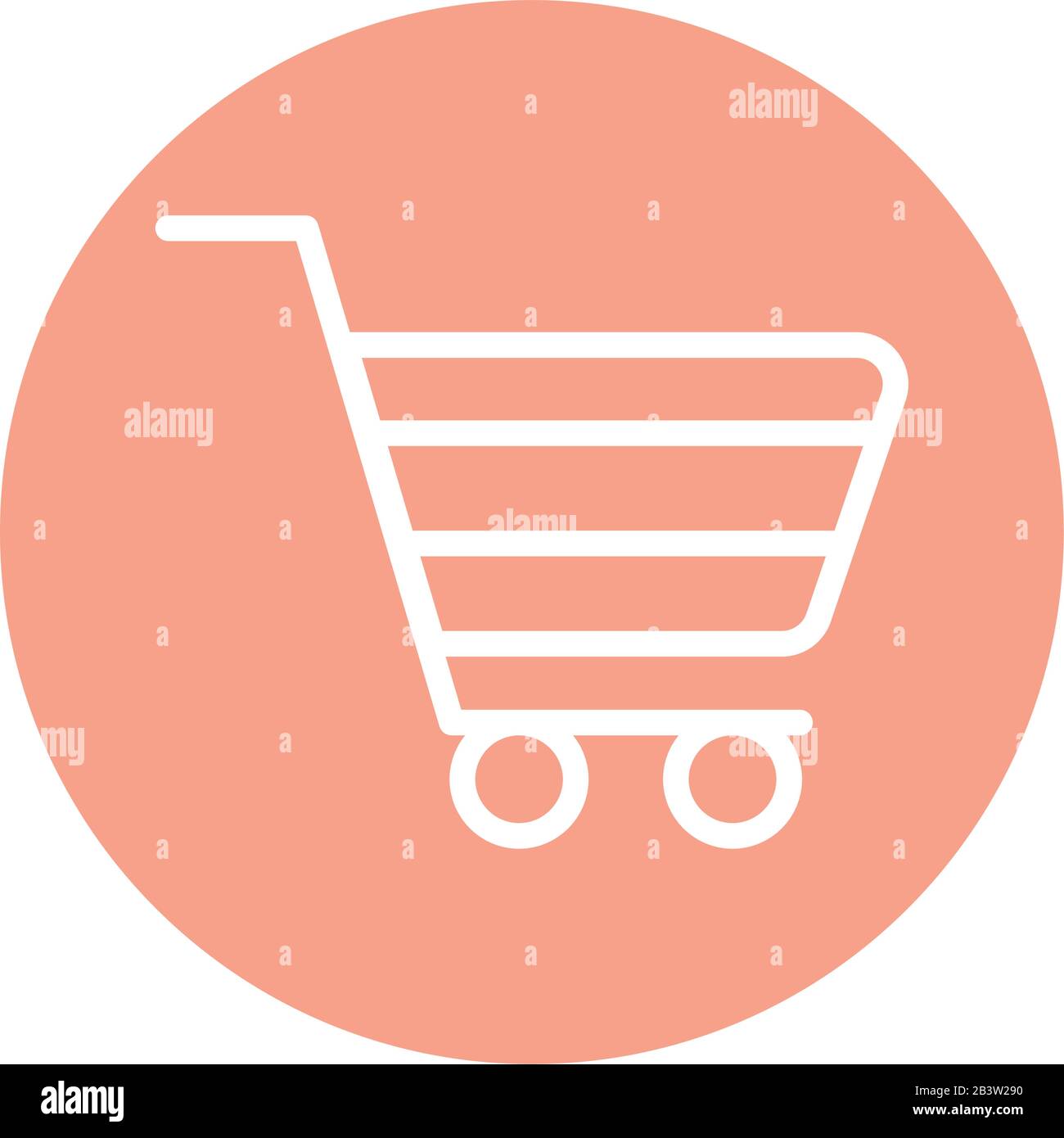 Isolated shopping cart line and block style icon vector design Stock ...