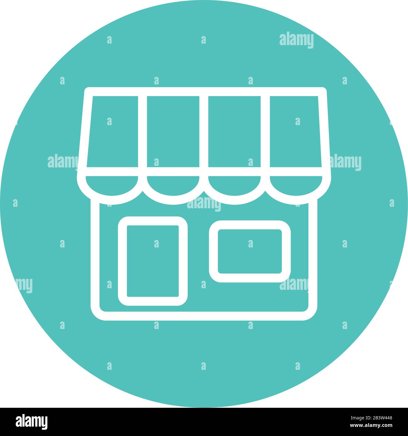 Isolated shop or store line and block style icon vector design Stock ...