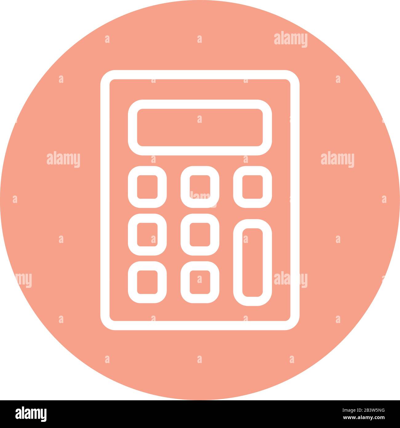 Isolated calculator line and block style icon vector design Stock ...