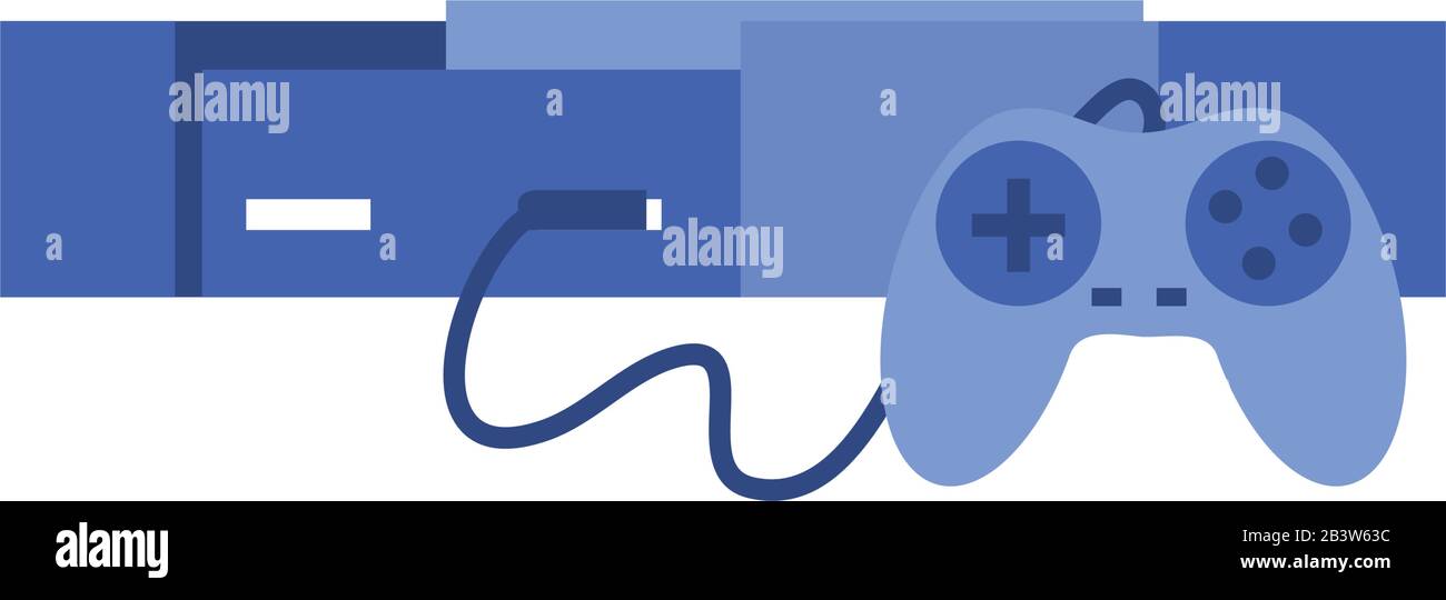 control with console line style icon design, videogame play leisure ...