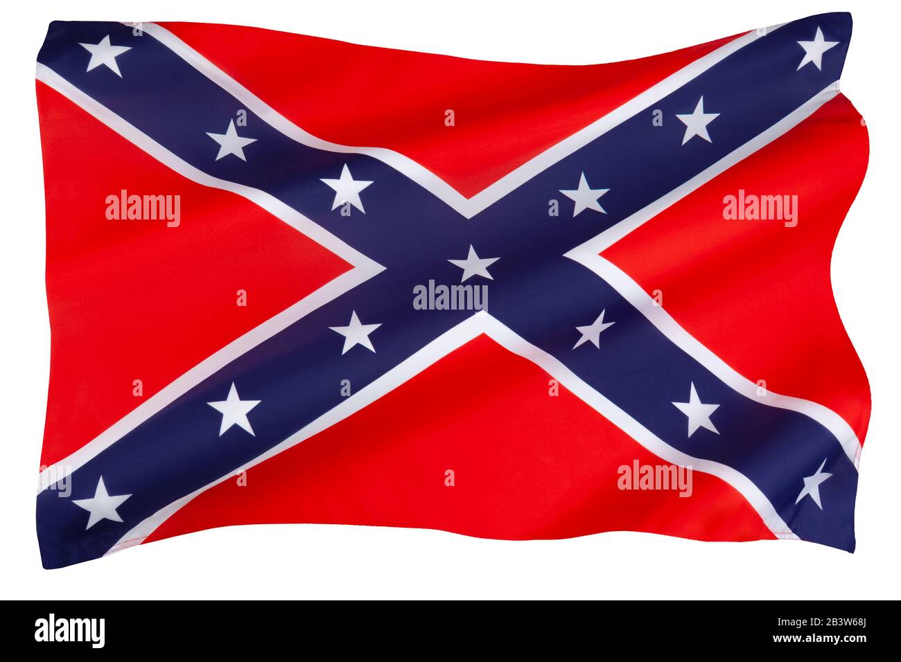 Flag of the Confederate States of America. Its use started in response to the civil rights movement in the 1950s and 1960s and continues to the presen Stock Photo
