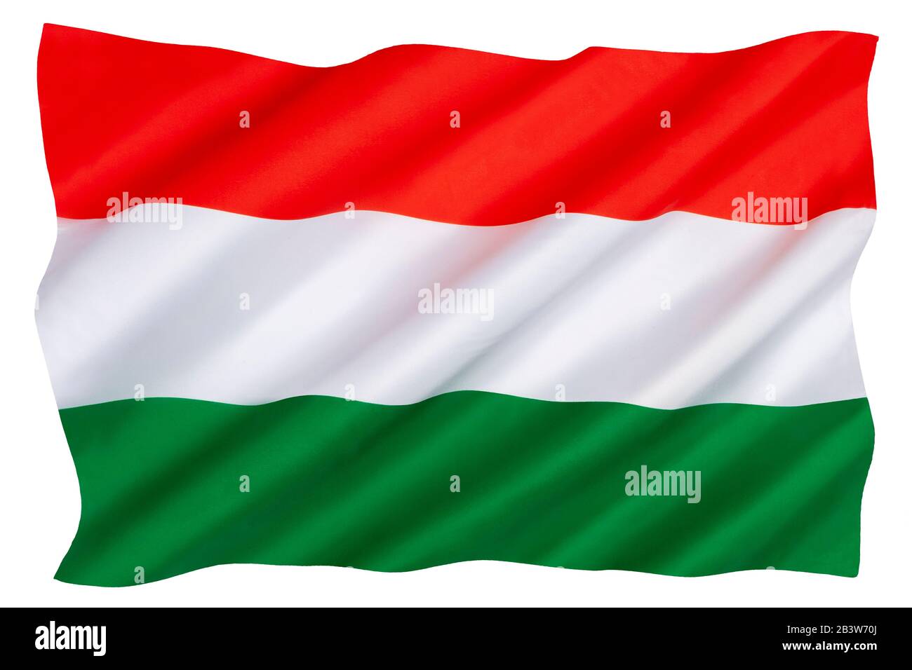The civil and state flag of Hungary Stock Photo