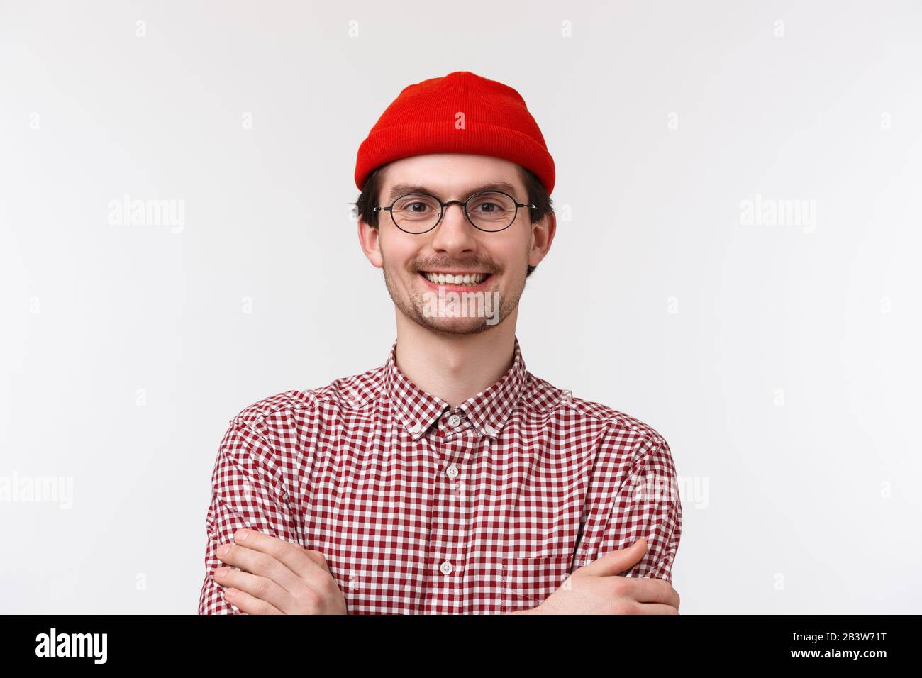 red beanie outfit