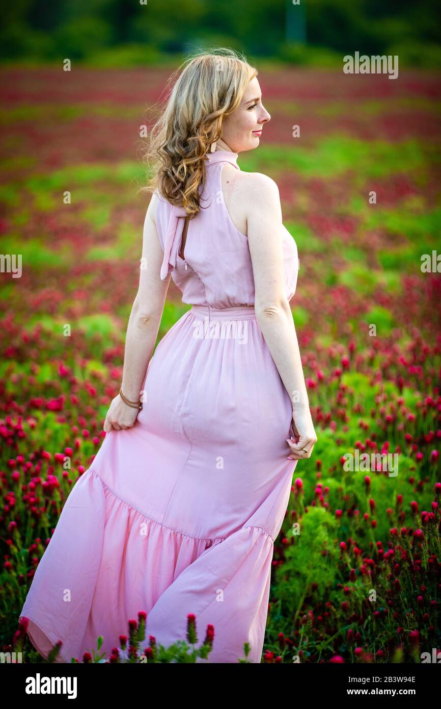 strapless open back dress CLOVER MIDI DRESS RED GINGHAM main image 1