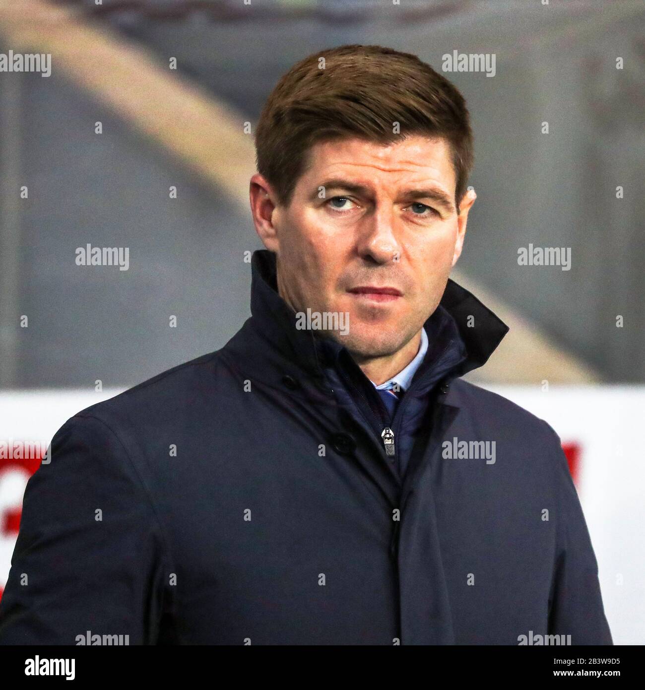 Steven Gerrard, the manager of Rangers FC, during a football match at