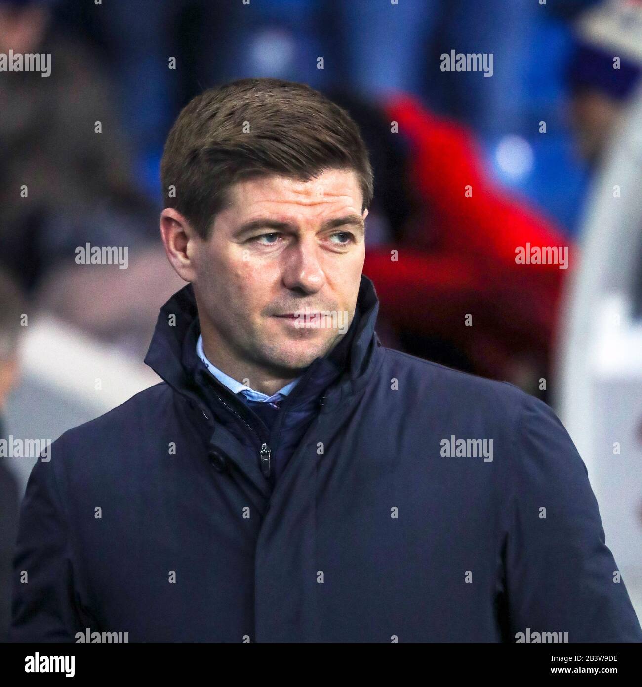 Steven Gerrard, the manager of Rangers FC, during a football match at