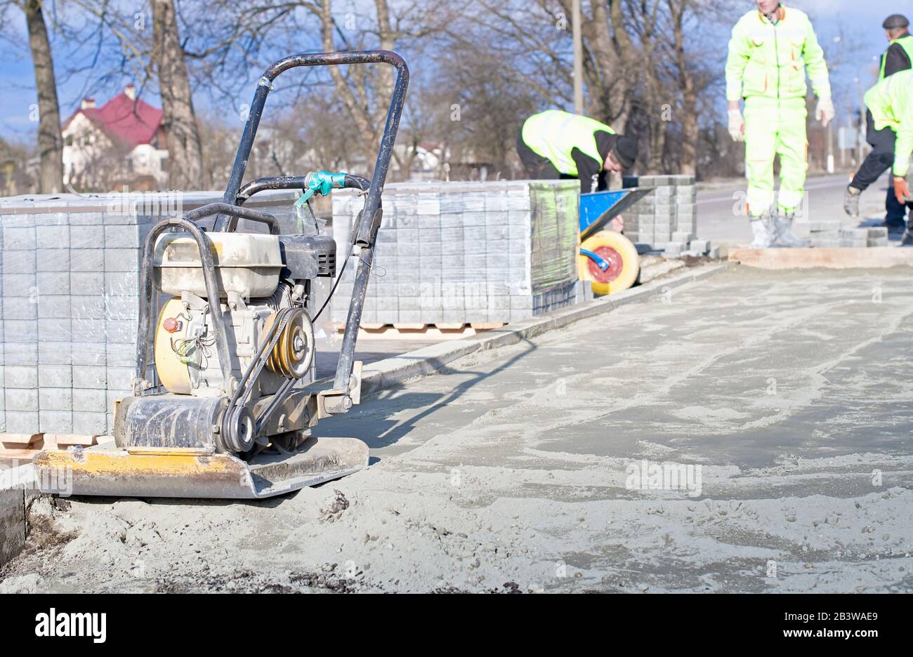 how to lay concrete slabs on sand