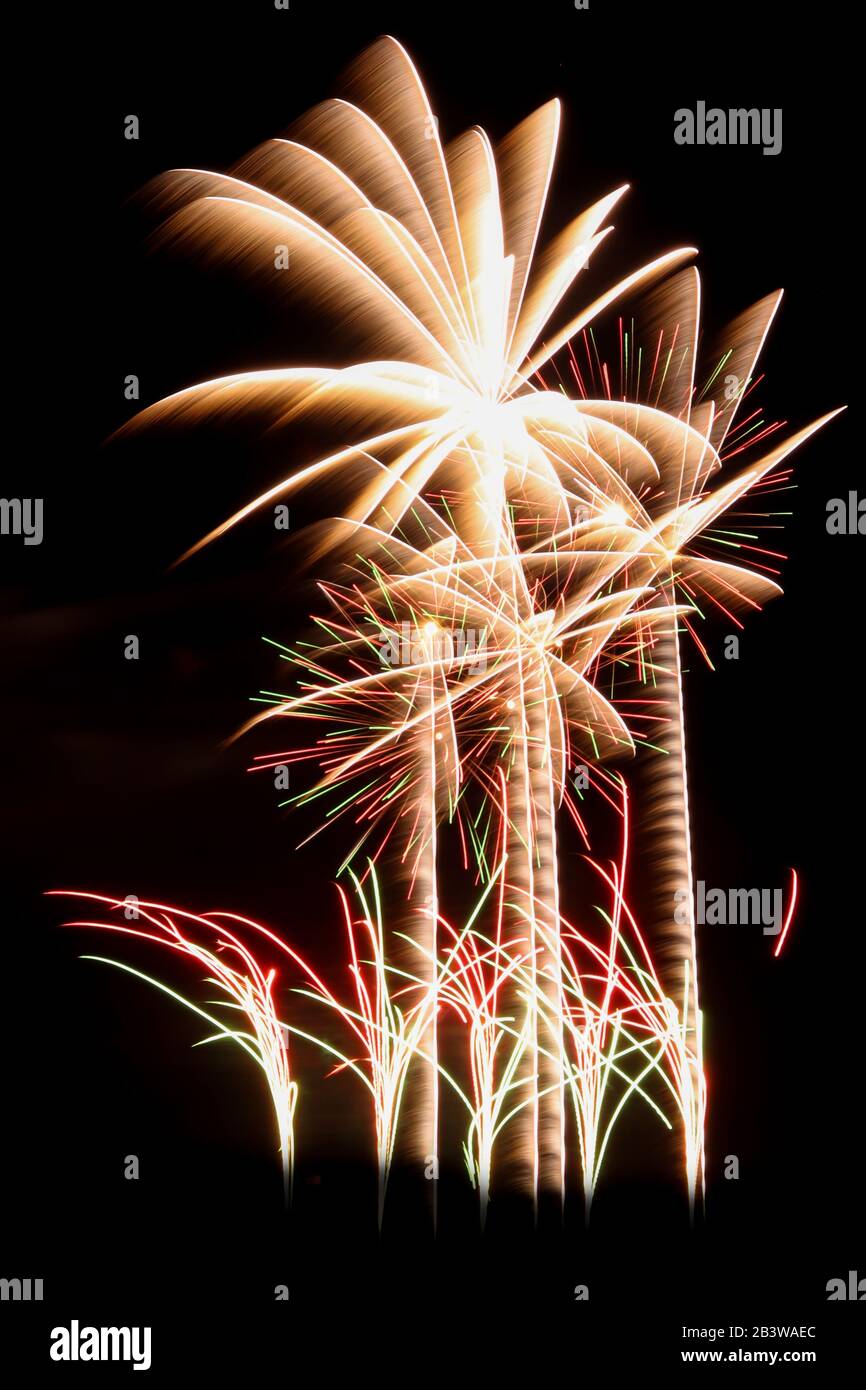 Fireworks Were Exploding Beautiful fireworks exploding against black hi-res stock photography ...