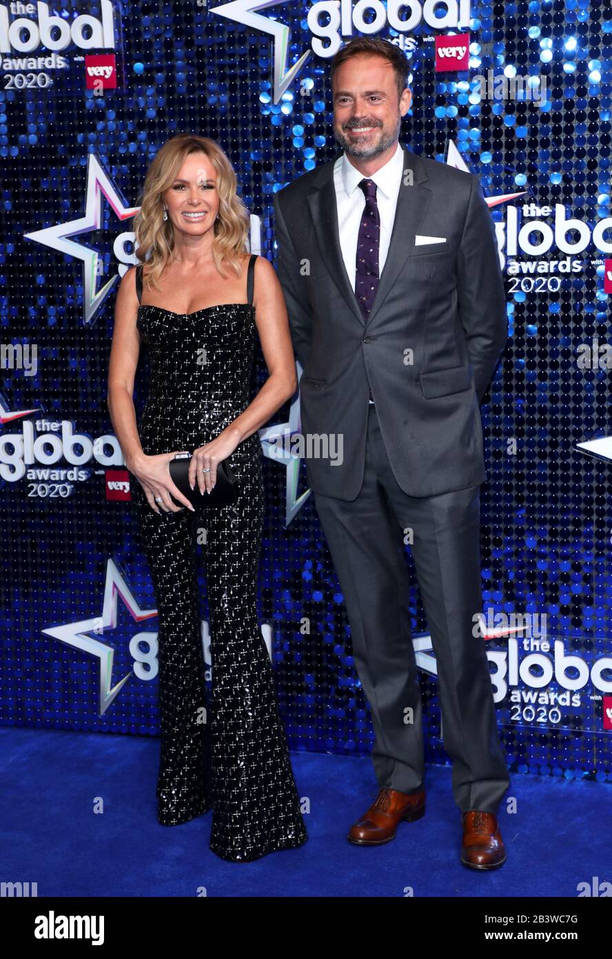 Amanda Holden and Jamie Theakston attend The Global Awards 2020 with Very.co.uk at London's Eventim Apollo Hammersmith. Stock Photo