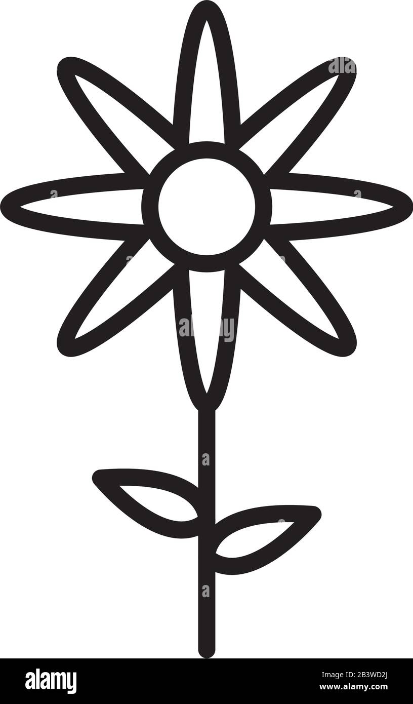 Isolated flower line style icon vector design Stock Vector Image & Art ...