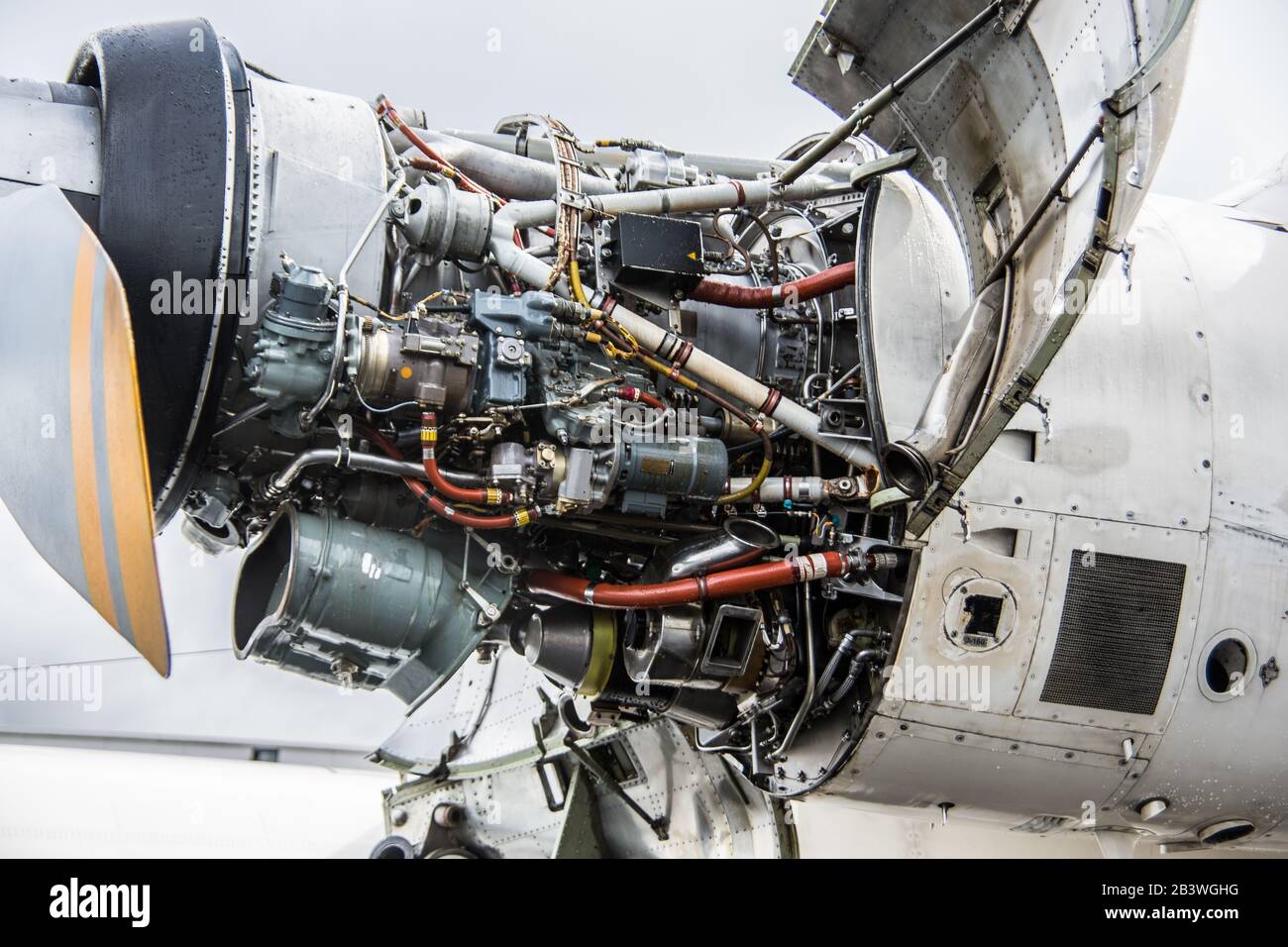 Military transporter as a turboprop aircraft Stock Photo - Alamy