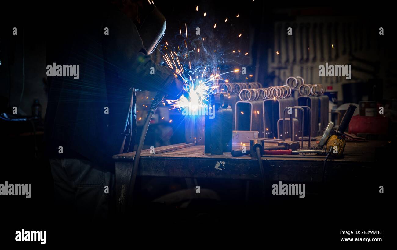arc welder industial action photo Stock Photo Alamy