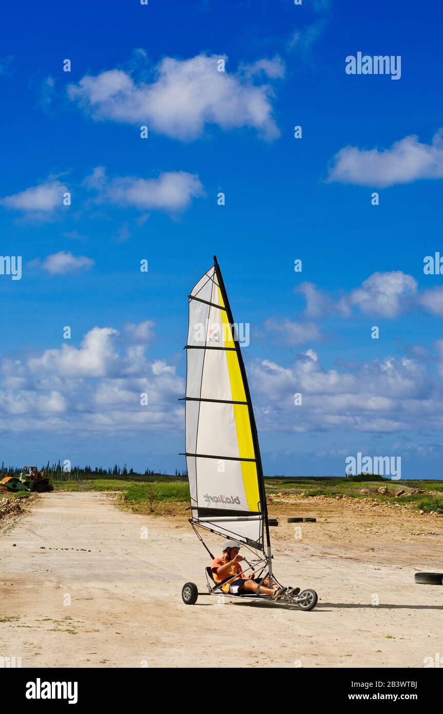 Strandsegeln auf Bonaire, ABC Inseln, Stock Photo