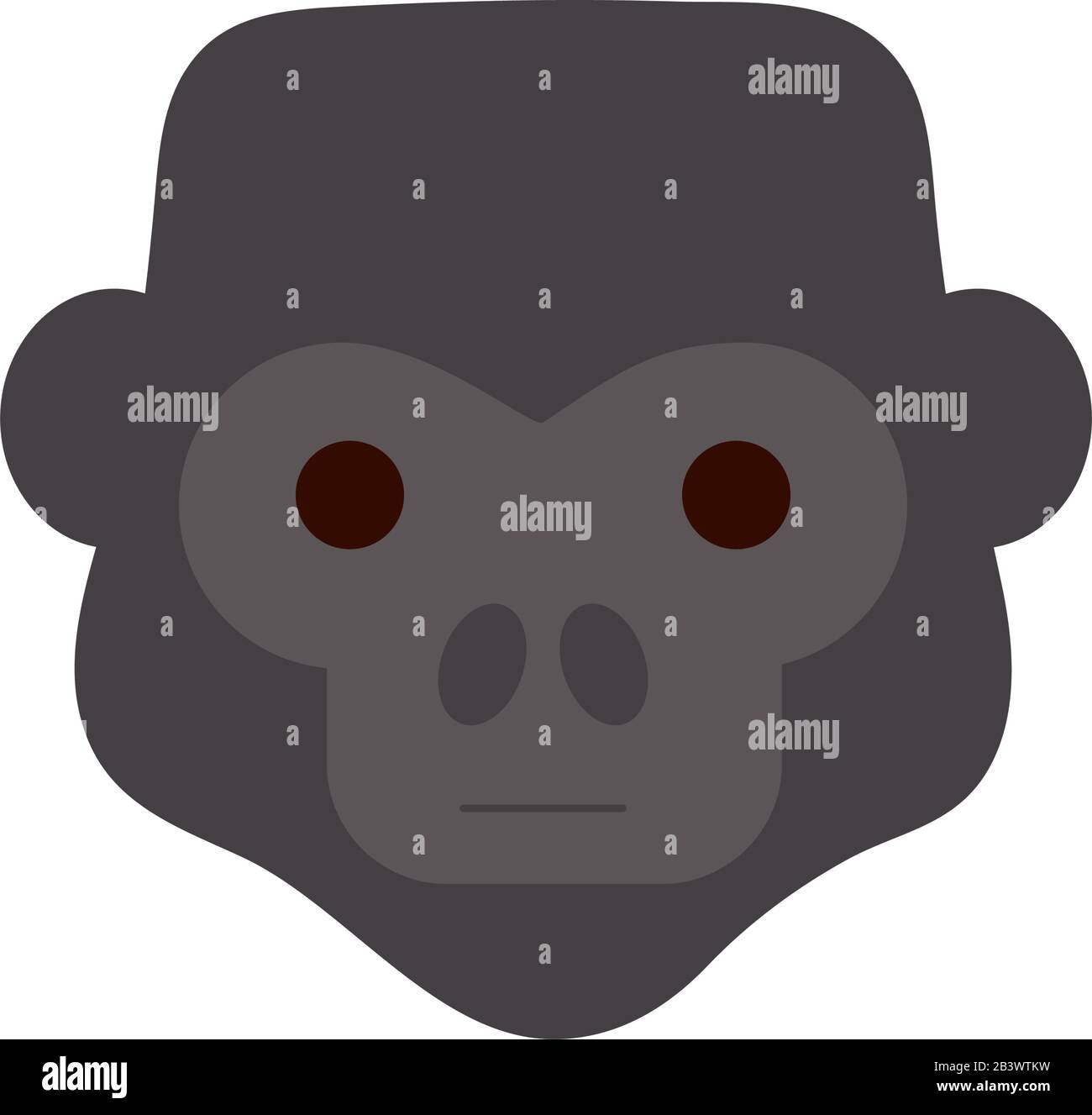 Cute gorilla cartoon flat style icon vector design Stock Vector Image ...
