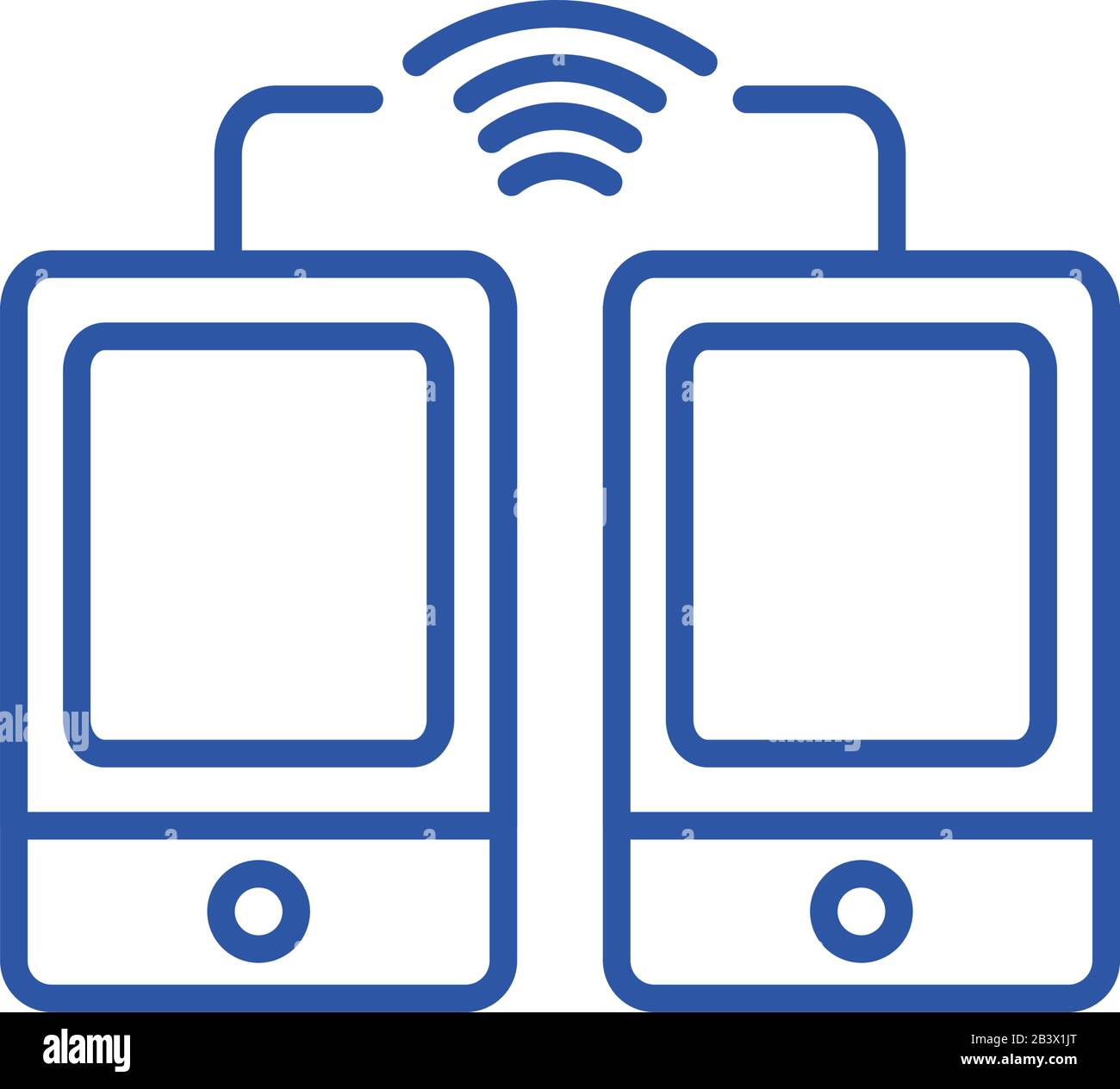 Wifi And Smartphones Line Style Icon Design Internet Technology 