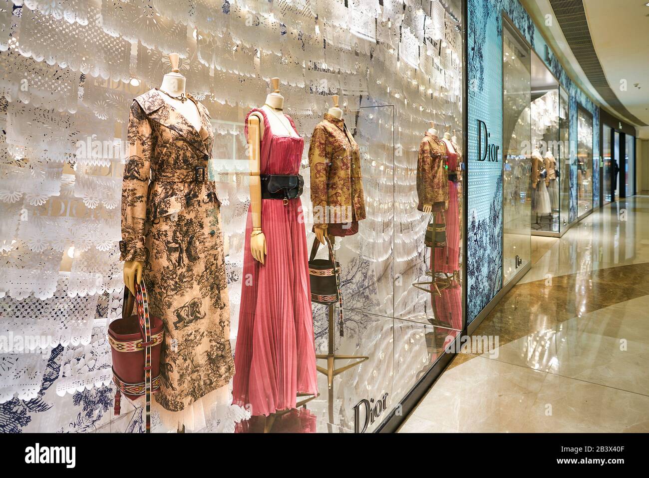 HONG KONG, CHINA - CIRCA JANUARY, 2019: display window at Dior store in  Elements shopping mall Stock Photo - Alamy, image size:1300x957