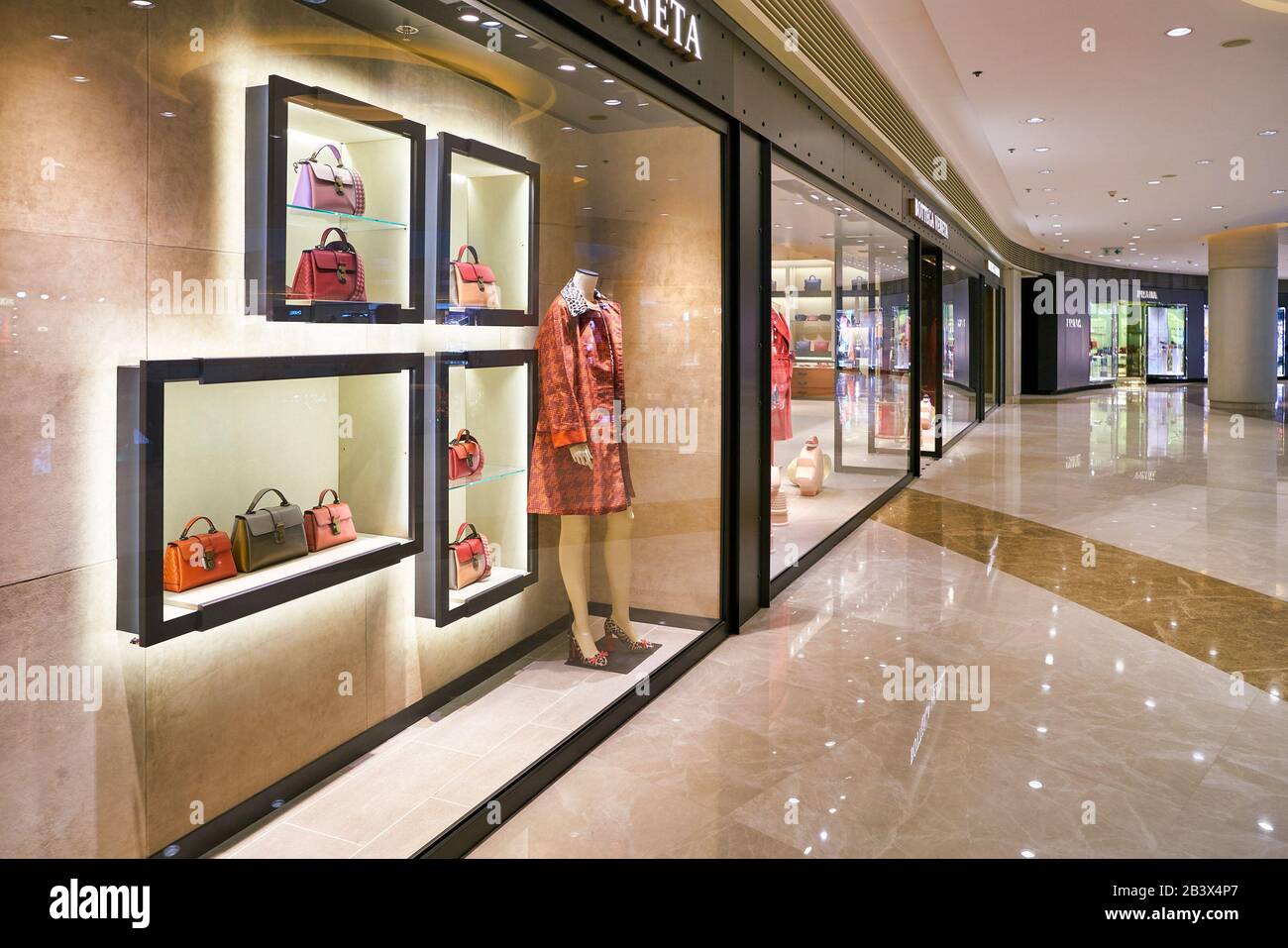 HONG KONG CHINA CIRCA JANUARY 2019 storefront of Bottega