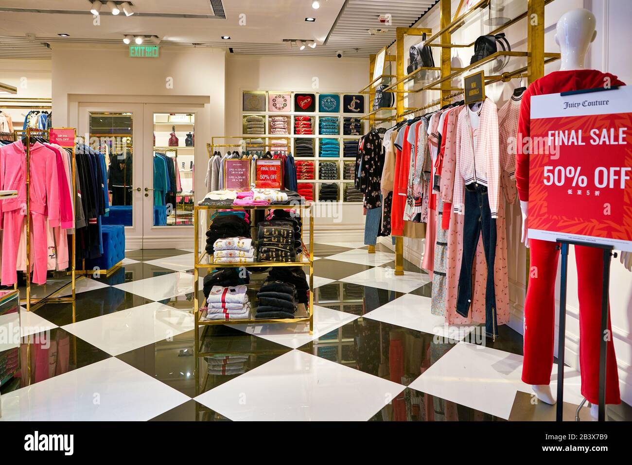 HONG KONG, CHINA - CIRCA JANUARY, 2019: interior shot of Juicy Couture store  in Elements shopping mall. Juicy Couture is a casual wear and dress cloth  Stock Photo - Alamy