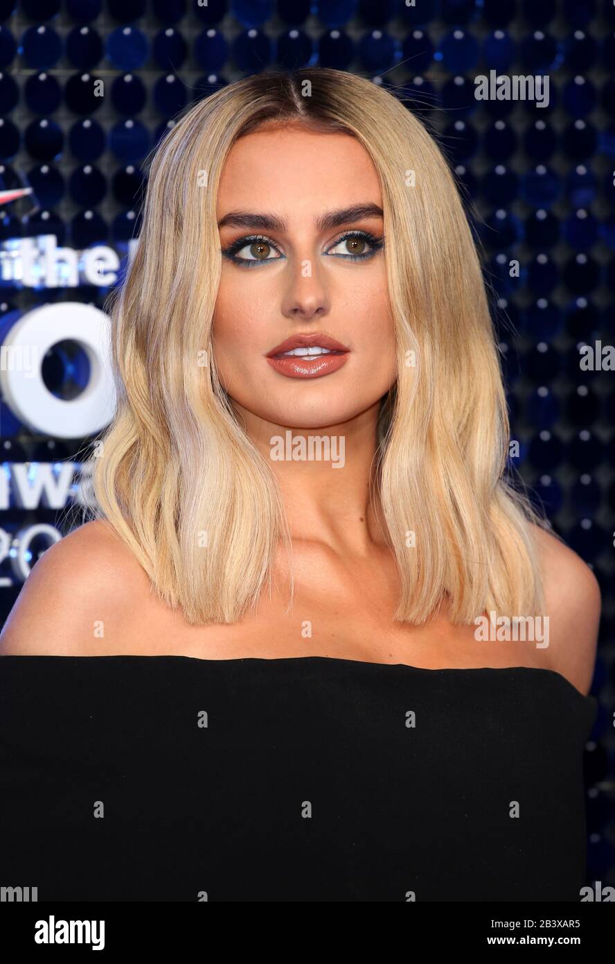 Amber Davies attends The Global Awards 2020 with Very.co.uk at London's Eventim Apollo Hammersmith. Stock Photo