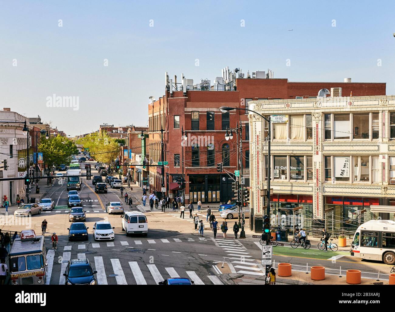 Bucktown & Wicker Park neighborhood in Chicago Stock Photo Alamy