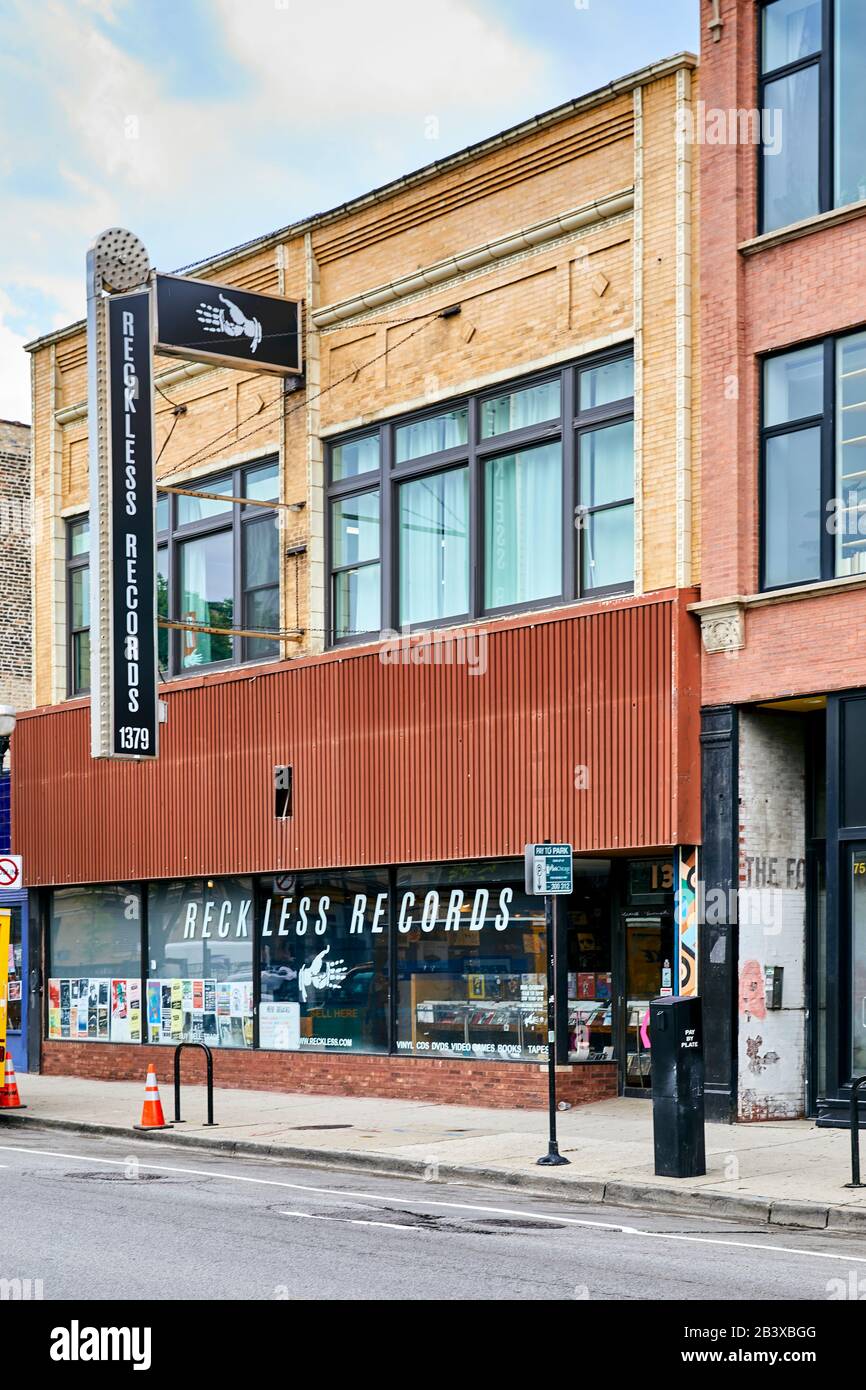 Reckless Records store in Bucktown & Wicker Park neighborhood in
